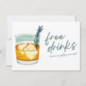 Craft Cocktail Funny Free Drinks Foto Hochzeit Save The Date (Vorderseite)