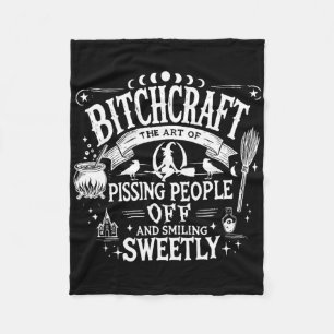 Craft Funny Hexe Hexerei Spooky Season Happy Hallo Fleecedecke