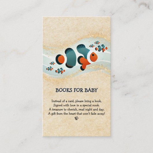 Craft Glitzer Clown Fisch Nemo Kinderdusche Begleitkarte (Vorderseite)