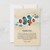 Craft Glitzer Clown Fisch Nemo Kinderdusche Dankeskarte (Vorderseite)