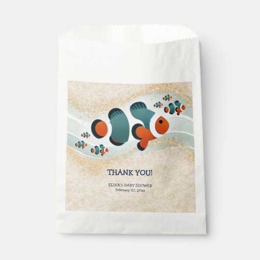 Craft Glitzer Clown Fisch Nemo Kinderdusche Geschenktütchen (Vorderseite)