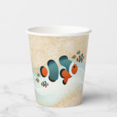 Craft Glitzer Clown Fisch Nemo Kinderdusche Pappbecher (Rückseite)