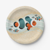 Craft Glitzer Clown Fisch Nemo Kinderdusche Pappteller (Vorderseite)