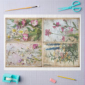 Craft Junk Journal Scrapbook Blumenhintergrund C Seidenpapier (Basteln)