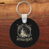 Craft M Witch Halloween Cat Witch Girls Trip Schlüsselanhänger (Vorderseite)