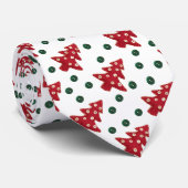 Craft Red Christmas Trees and Buttons Muster Krawatte (Gerollt)