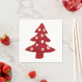 Craft Red Christmas Trees Button Baubles Serviette (Beispiel)