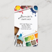 Craft Shop Business Card | Paint & Art Studio Visitenkarte (Vorderseite)