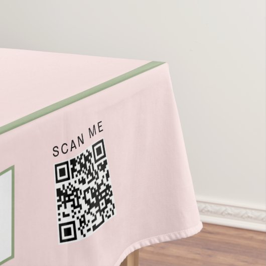 Craft Show Blush Sage 60 x 84 QR-Code Tischdecke (Beispiel)