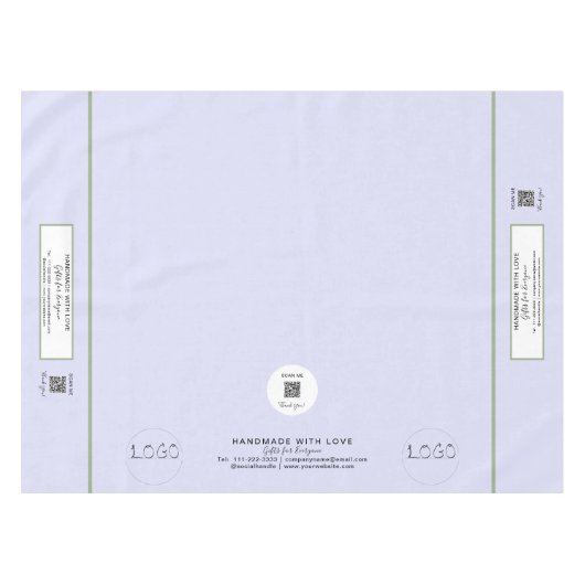 Craft Show Lavender Green 52 x 70 QR Code Tischdecke (Vorderseite (Horizontal))