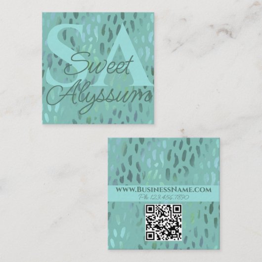 Craft Show Promoter Pop Grün Quadratische Visitenkarte (Vorne/Hinten)