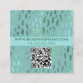 Craft Show Promoter Pop Grün Quadratische Visitenkarte (Rückseite)