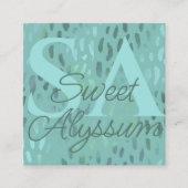 Craft Show Promoter Pop Grün Quadratische Visitenkarte (Vorderseite)