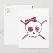 Craft Skull (Pink) Postkarte (Vorne/Hinten)