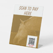 Craft Stall Scan2Pay Golden Brown Pferd Sockelschild (Vorderseite)
