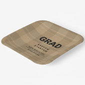 Craft Tartan Kariert Modern Simple Boy Abschluss Pappteller (Gewinkelt)