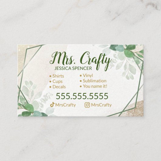 Craft Vinyl Business Card Visitenkarte (Vorderseite)