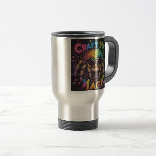"Craft Your Magic" Reisecoffee Mug Reisebecher (VorderseiteRechts)