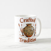 Crafted Tradition Cultural Pottery Design Kaffeetasse (VorderseiteRechts)