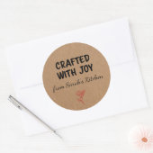 Crafted With Joy Kraft Personalized  Runder Aufkleber (Umschlag)