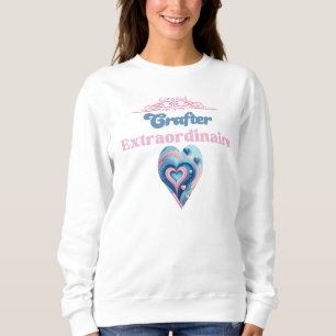 Crafter Extraordinaire Herz Typography Sweatshirt