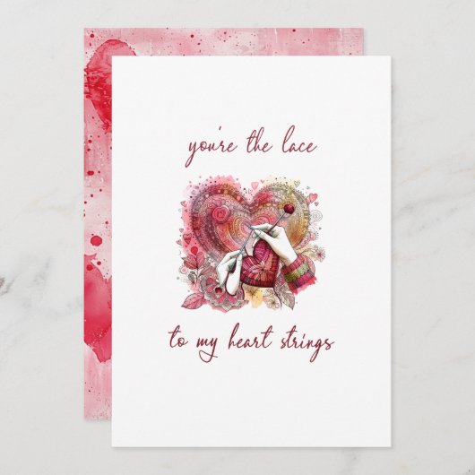 Crafter Lovers Valentine Einladung (Vorne/Hinten)