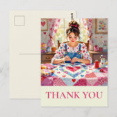 Crafter Quilting Nähen Danke Postkarte (Vorne/Hinten)