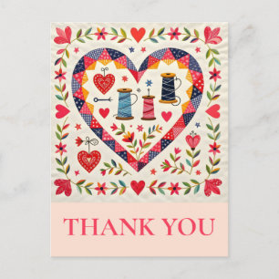 Crafter Quilting Nähen Danke Postkarte