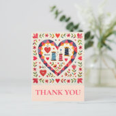 Crafter Quilting Sewing Thank you Postkarte (Stehend Vorderseite)