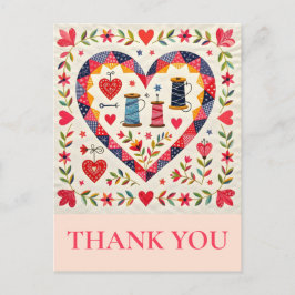 Crafter Quilting Sewing Thank you Postkarte