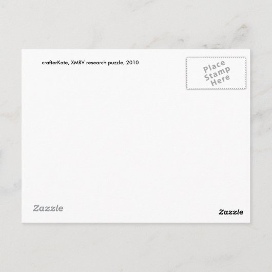 CrafterKate-Puzzle Postkarte (Rückseite)