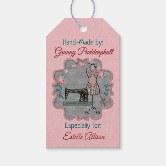 Crafters, Personalisiert handgefertigt von Geschenkanhänger (Vorderseite)