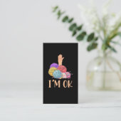 Crafting Crochet süchtig Mutter Tante Yarn Lover Visitenkarte (Stehend Vorderseite)