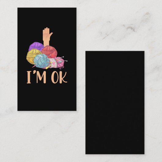 Crafting Crochet süchtig Mutter Tante Yarn Lover Visitenkarte (Vorne/Hinten)