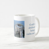 CRAFTING DRIFTWOOD BRINGS CALM AND JOY MUG KAFFEETASSE (VorderseiteRechts)