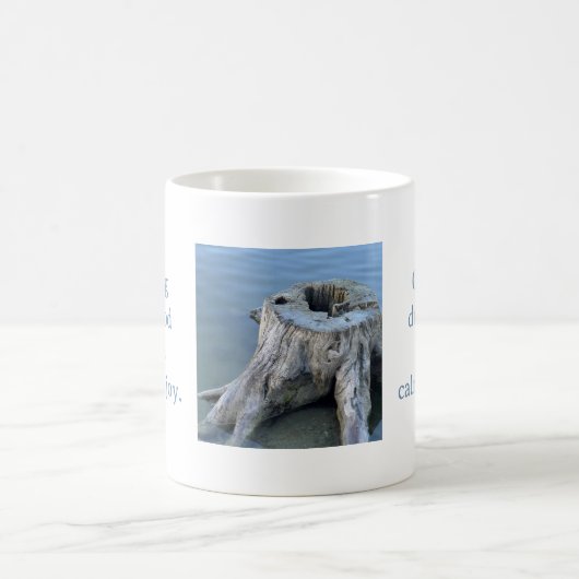 CRAFTING DRIFTWOOD BRINGS CALM AND JOY MUG KAFFEETASSE (Mittel)