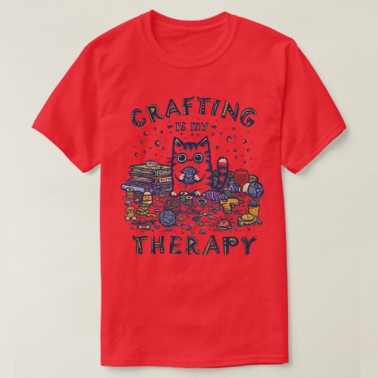 Crafting ist meine Therapie T-Shirt (Design vorne)