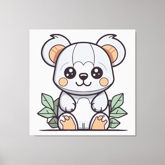 Crafting Kawaii Magic Koala Vector Leinwanddruck (Vorderseite)