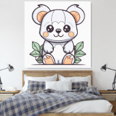 Crafting Kawaii Magic Koala Vector Leinwanddruck (Insitu (Schlafzimmer))