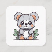 Crafting Kawaii Magic Koala Vector Quadratische Visitenkarte (Vorderseite)