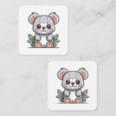 Crafting Kawaii Magic Koala Vector Quadratische Visitenkarte (Vorne/Hinten)