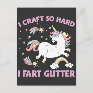 Crafting Unicoron-Liebhaber Handcrafting Postkarte
