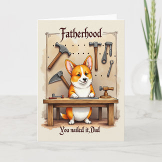 Craftsman Dog Fatherhood Card Karte