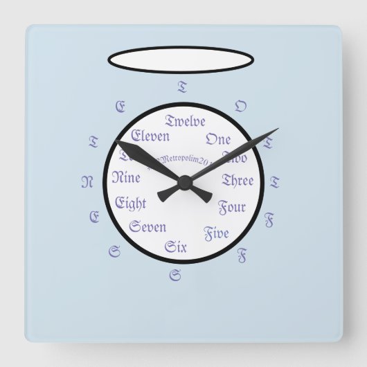 Crafty Acrylic Wall Clock Quadratische Wanduhr (Vorderseite)