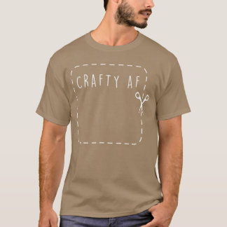 Crafty AF Lustiger Handwerker retro T-Shirt