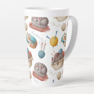 Crafty Cat Lovers Knittern  Milchtasse