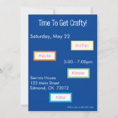 Crafty Chalk Paint Party Einladung (Rückseite)