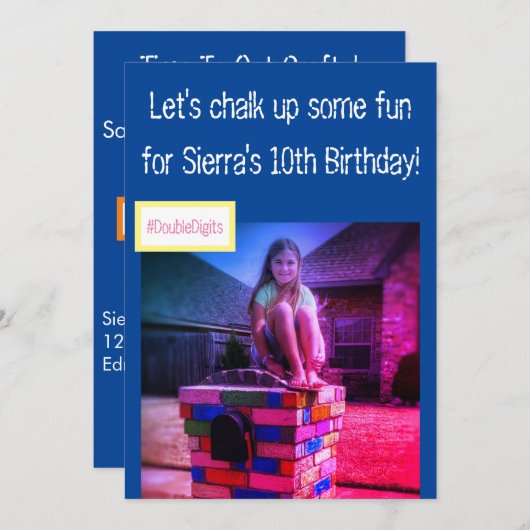 Crafty Chalk Paint Party Einladung (Vorne/Hinten)