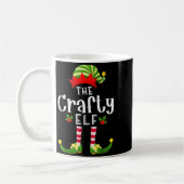 Crafty Christmas Elf Matching Pajama X-mas Party Kaffeetasse (Links)