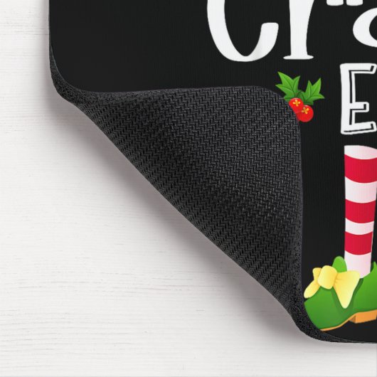 Crafty Christmas Elf Matching Pajama X-mas Party Mousepad (Ecke)